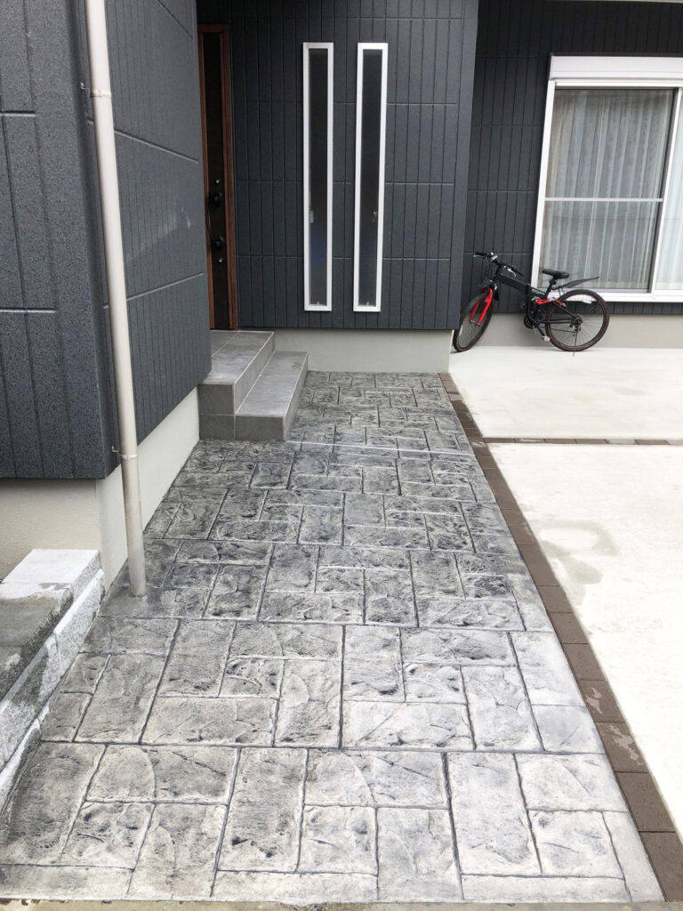 スタンプコンクリート工事